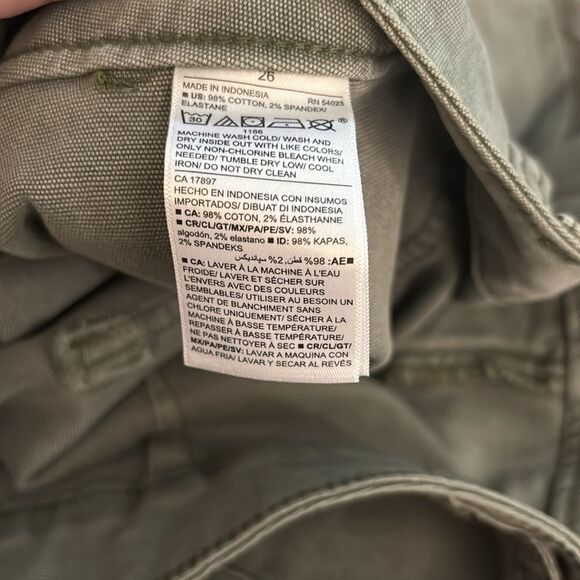 Old Navy Green Cropped Ankle Utility Pants Size 26 - Picture 12 of 12